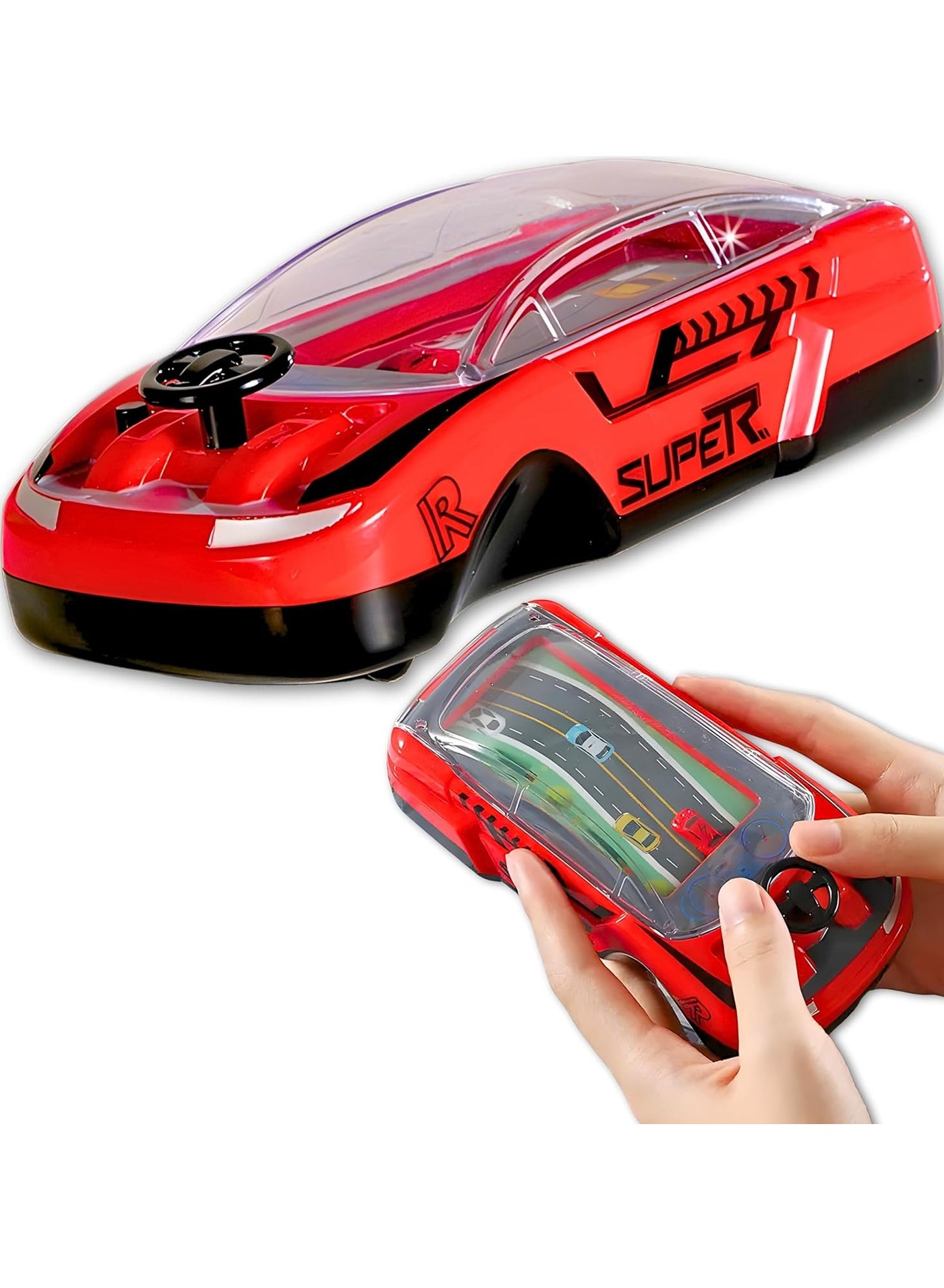Handheld Car Adventure Game Machine – Kids’ Manual Racing Toy with Steering Wheel, Speed Gears, Lights & Sounds | Educational Puzzle Toy, Parent-Child Interactive Play, Travel-Friendly Gift