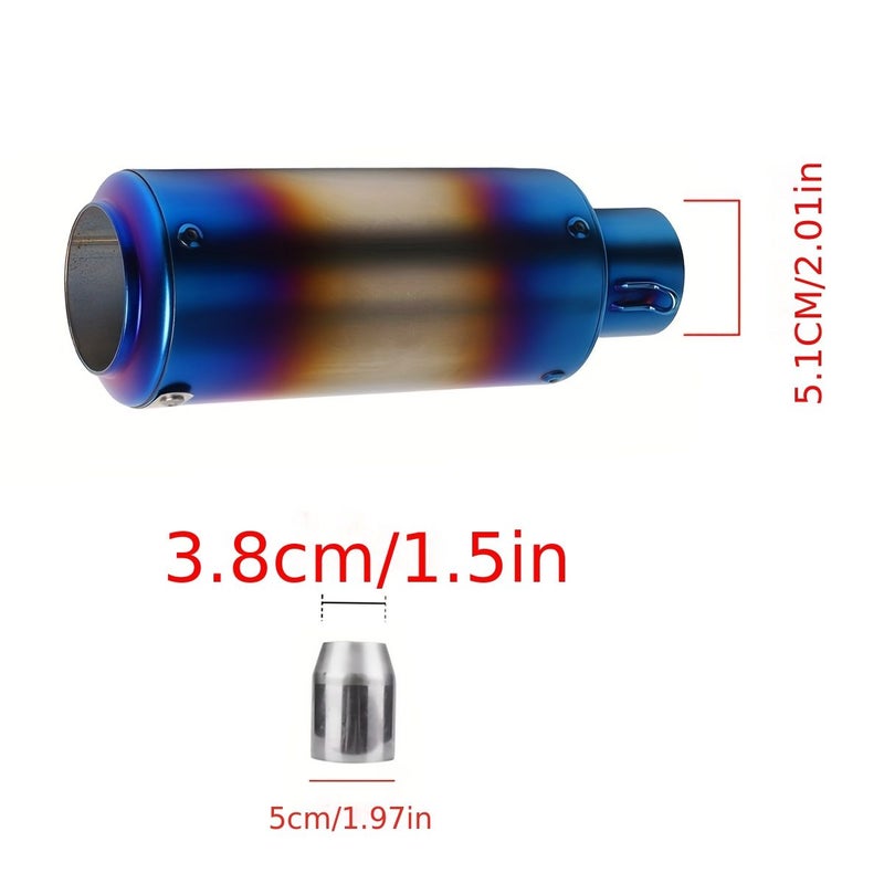 Universal 51mm Off Road Motorcycle Exhaust Pipe For Yamaha Mt07 Built In Db Killer Made Of Stainless Steel - Image 2