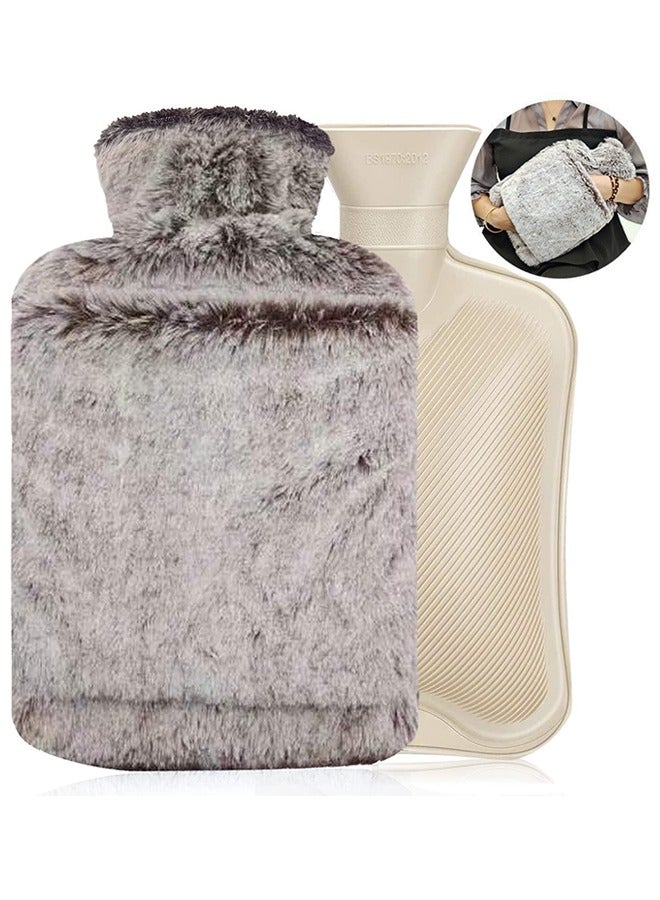 YelaJoy Hot Water Bottle with Soft Cover - 2L Large - With compartments, Classic Hot Water Bag for Pain Relief, Neck and Shoulders, Feet Warmer, Menstrual Cramps, Hot and Cold Therapy - Image 1