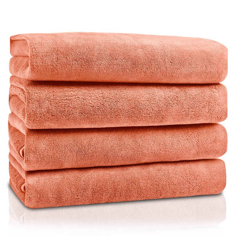 Graceaier Ultra Soft Bath Faceels 4 Pack (28 "" X 56 "") - تجفيف سريع - - منشفة مرجانية من الألياف الدقيقة ، منشفة امتصاص للغاية للحمام اللياقة البدنية.