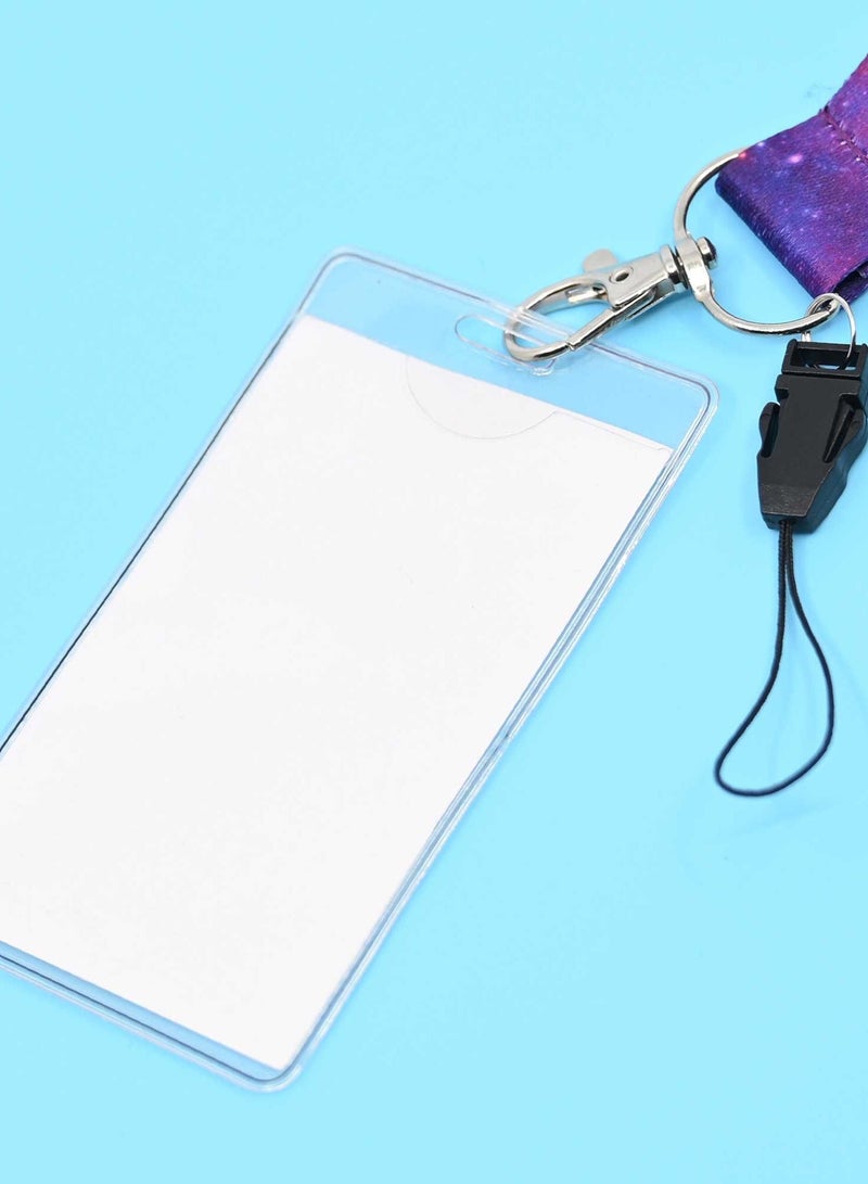 FIS حقيبة FIS تحتوي على 1 حبل أنيق مع خطاف معدني عرض: 2.5 سم، طول: 90 سم مع شارة اسم شفافة 62x102 مم لون بنفسجي/وردي -FSNAF4-1 - Image 2