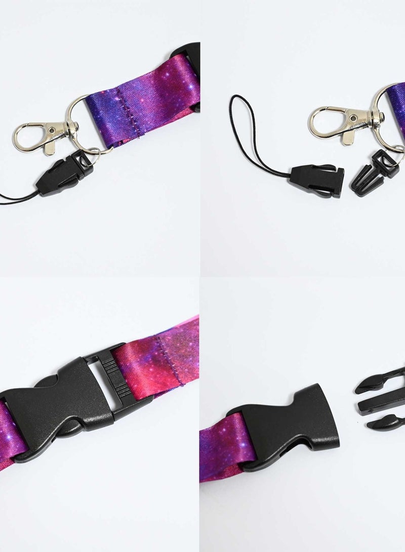 FIS حقيبة FIS تحتوي على 1 حبل أنيق مع خطاف معدني عرض: 2.5 سم، طول: 90 سم مع شارة اسم شفافة 62x102 مم لون بنفسجي/وردي -FSNAF4-1 - Image 4