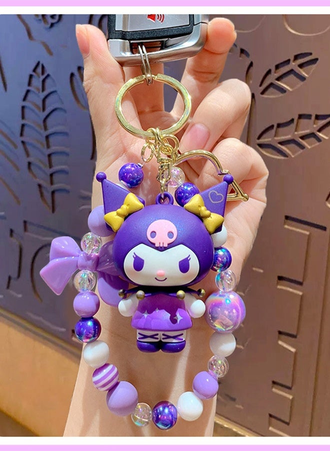 Sanrio Kuromi Keychain New Release Cute PVC Bag Charm Accessory Kawaii Purse Clip for Keys,Backpacks,Official Gift for Boys & Girls - Image 3