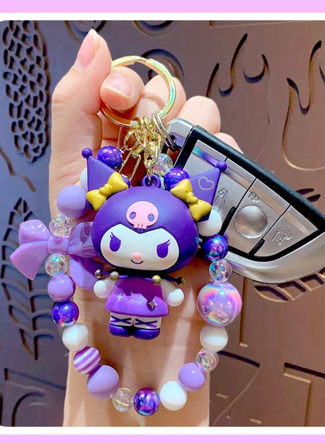 Sanrio Kuromi Keychain New Release Cute PVC Bag Charm Accessory Kawaii Purse Clip for Keys,Backpacks,Official Gift for Boys & Girls - Image 4
