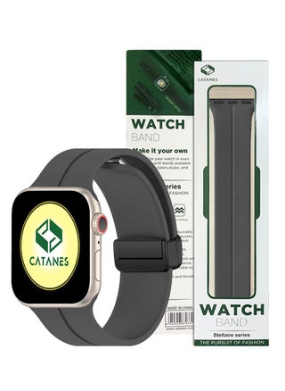 Apple Watch Band 38mm 40mm 41mm Magnetic Band D-buckle Silicone Sport Strap Replacement Wrist Band Dark Grey - pzsku/Z6F3A4102E88C528252A8Z/45/_/1680770660/c6f116ac-30d3-41d2-a455-160bc21ce94a