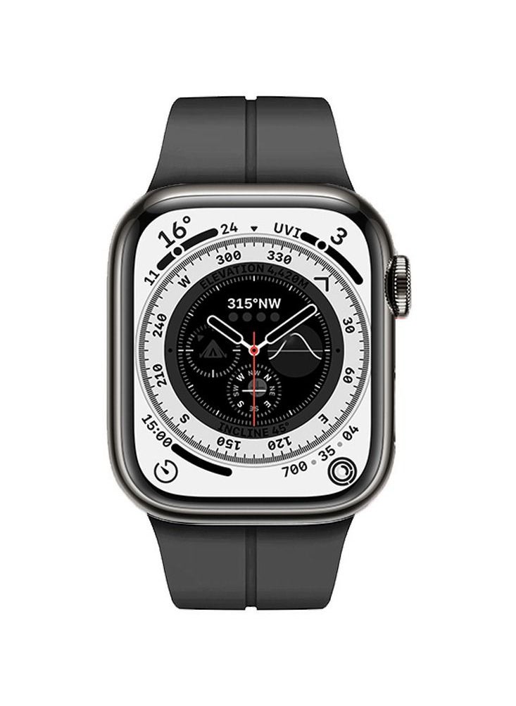 Apple Watch Band 38mm 40mm 41mm Magnetic Band D-buckle Silicone Sport Strap Replacement Wrist Band Dark Grey