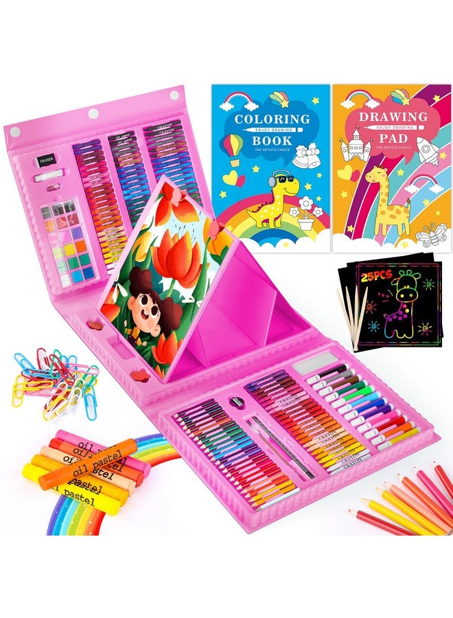 iBayam Art Kit 251 Pack Art Supplies Drawing Kits Arts And Crafts Gifts Box For Kids Teen Girls Boys Art Set Case With Trifold Easel Scratch Paper Sketch Pad Coloring Book Crayons Pencils - Image 1