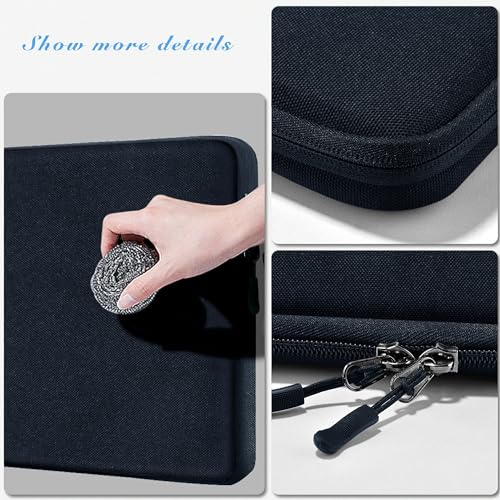 Hseok Laptop Case 15.6 Inch Sleeve, Shockproof Protective Water Repellent with Accessory Pocket,Compatible with Mac Pro 16 inch 2025-2019, Sleeve Bag for Most 15 15.6 16 Notebooks,Black - Image 4