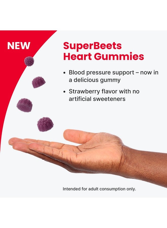 HumanN SuperBeets Strawberry Heart Gummies - Beetroot & Grape Seed Extract, 120 Count - Image 5