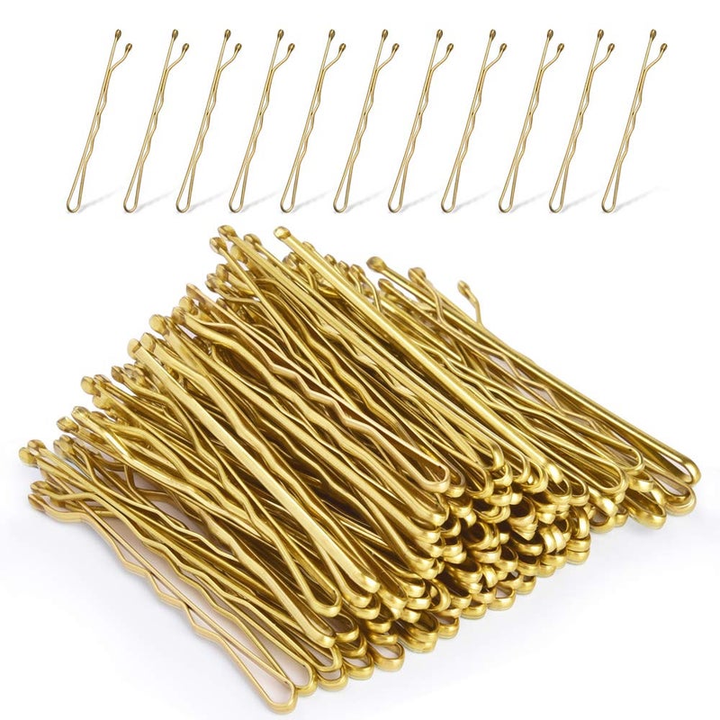 MORGLES Blonde Hair Bobby Pins, 120PCS 2Inches Gold Hair Pins for Women with Box - Image 1
