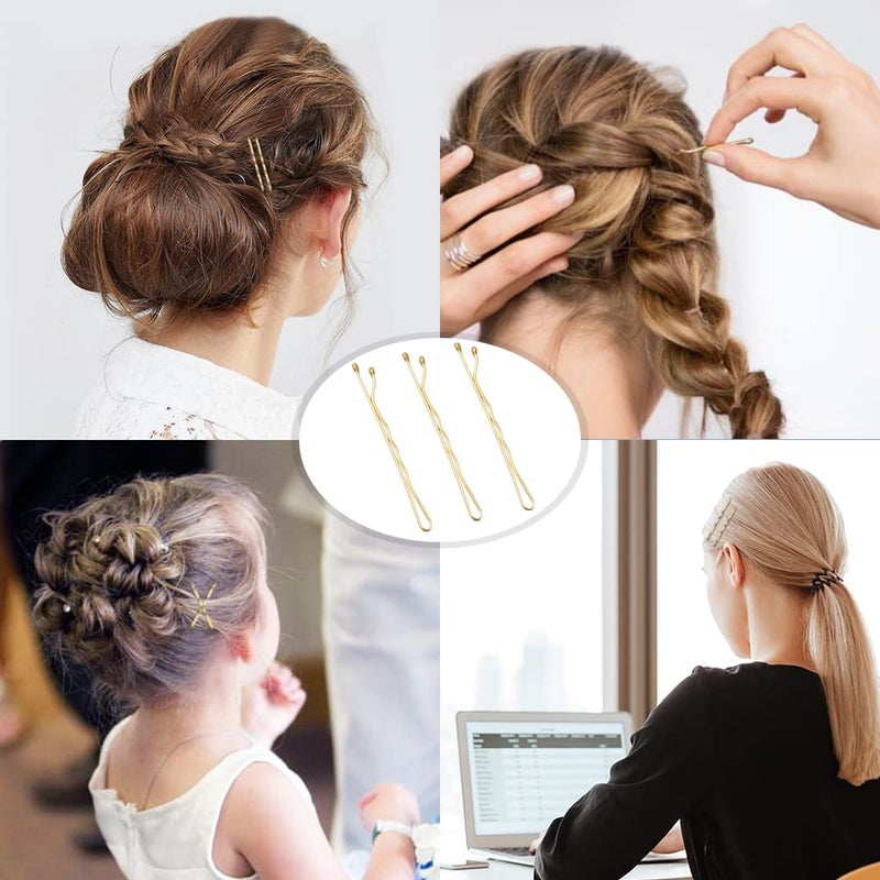 MORGLES Blonde Hair Bobby Pins, 120PCS 2Inches Gold Hair Pins for Women with Box - Image 5