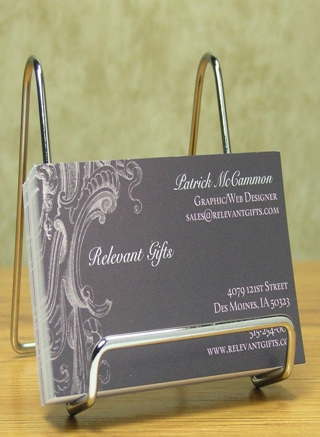 BANBERRY DESIGNS Silver Wire Easel Display Stand - Smooth Chrome Metal - 3 Inch High - Pack of 6 - Image 4