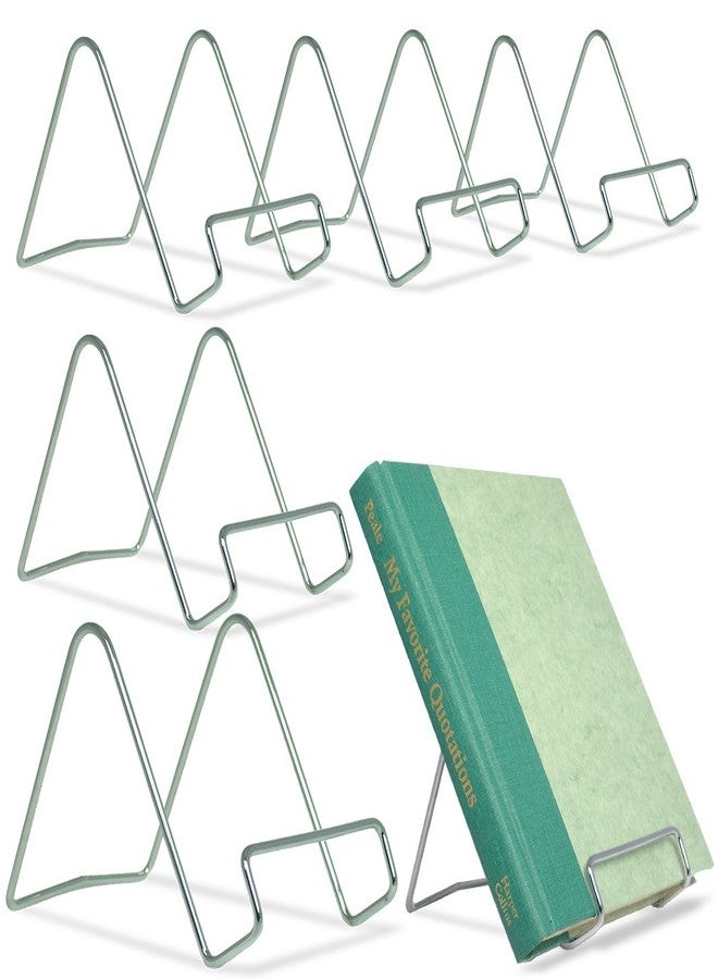 BANBERRY DESIGNS Silver Wire Easel Display Stand - Smooth Chrome Metal - 3 Inch High - Pack of 6 - Image 3