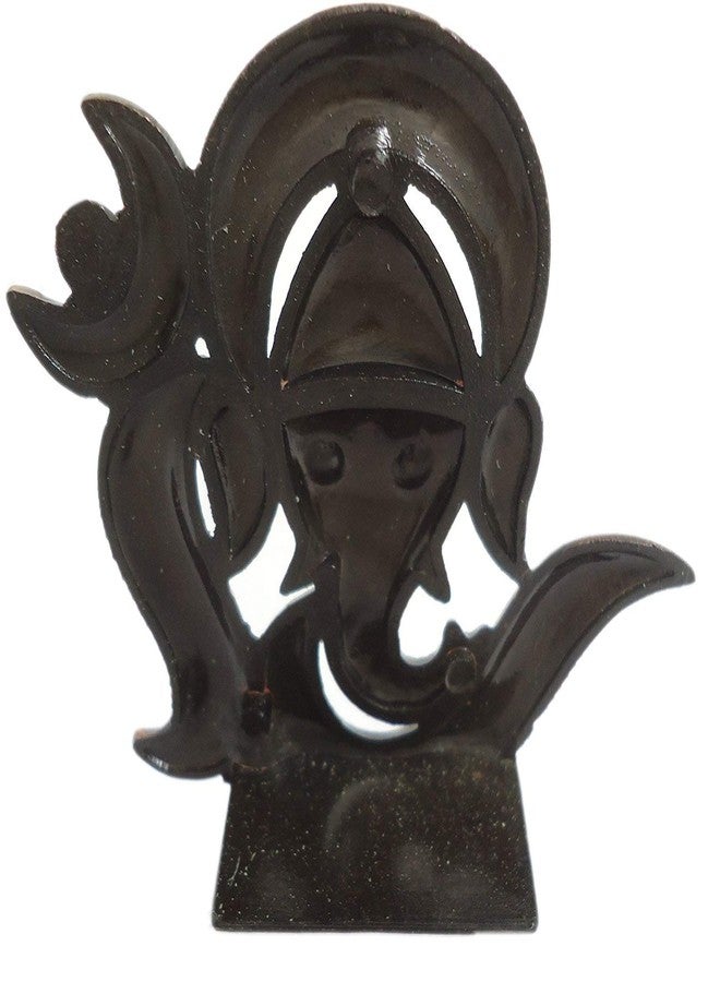 Relicon Lord OM Ganesh Idol | OM Ganesha Idol | Ganpati Vinayaka (Design-61) Brown Metal Statue for Car Dashboard | Mandir Murti | Home Decor | Office Table Showpiece (L*B*H-6.7 x 0.3 x 6.2 Cm) - Image 4
