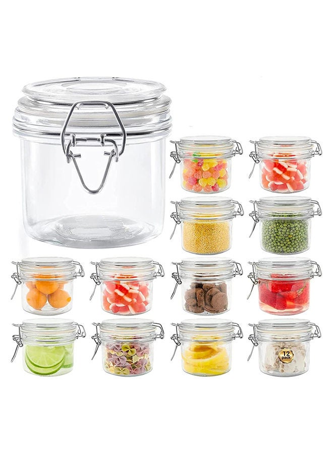 Star Cook Glass Storage Jars With Airtight Clip LidNut Storage Tank Sealed Fresh-Keeping TankGlass Airtight Jar For Blueberry Cherry Food Sauce-200ml Of 12 Pcs - Image 1