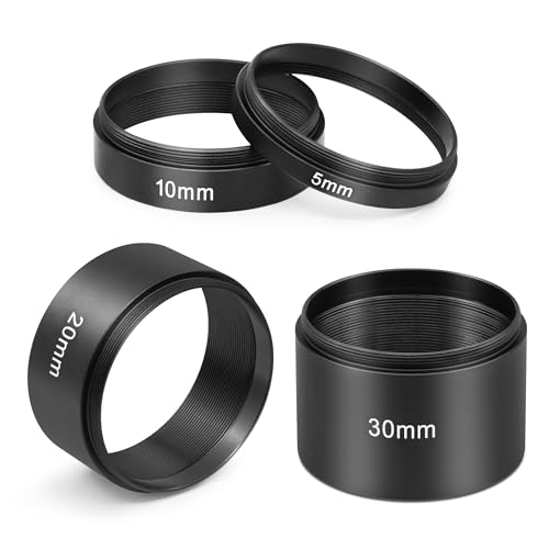 Astromania Astronomical 2"/M48-extension Tube Kit for Cameras and eyepieces - Length 5mm 10mm 20mm 30mm - M48x0.75 on Both Sides - Image 1