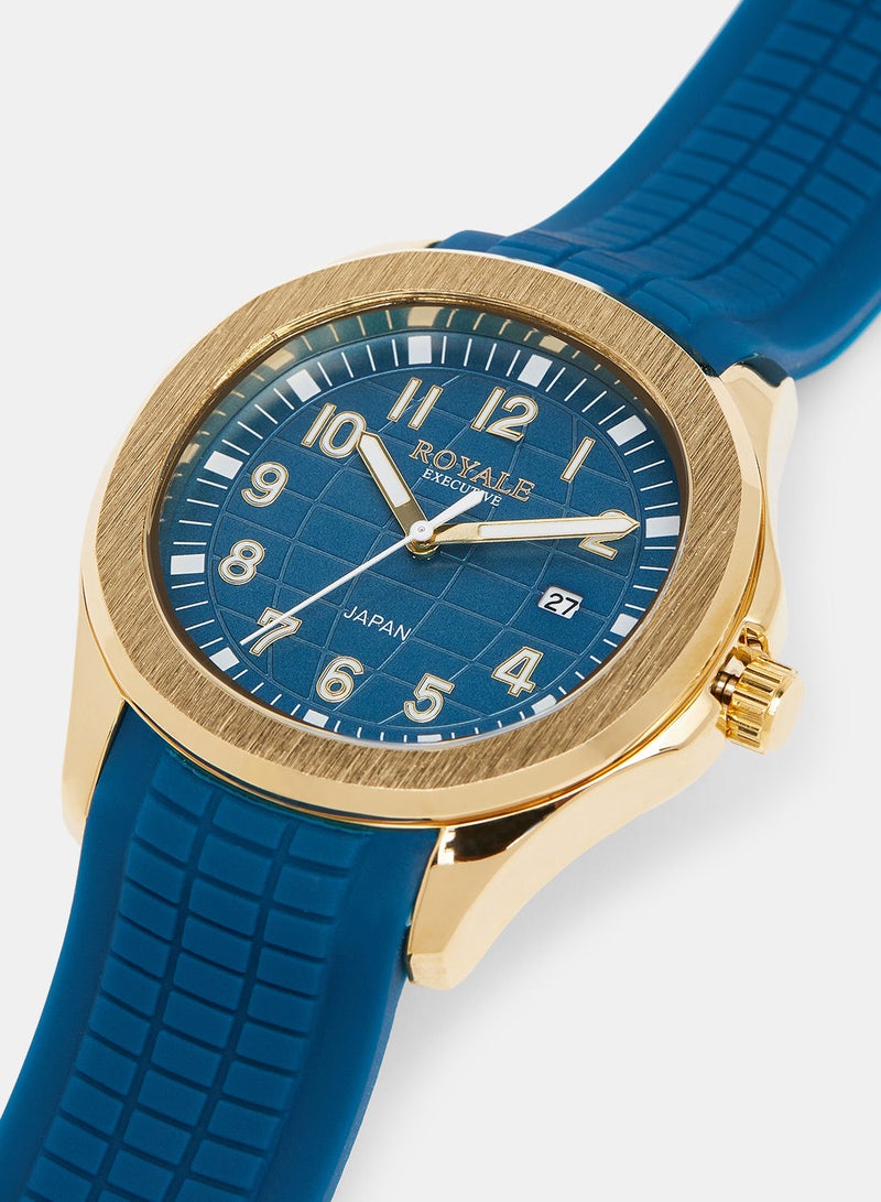 Royale Executive Men's Classic Rubber Strap Watch - Image 3
