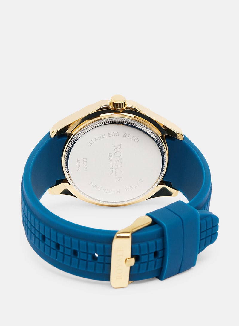 Royale Executive Men's Classic Rubber Strap Watch - Image 2