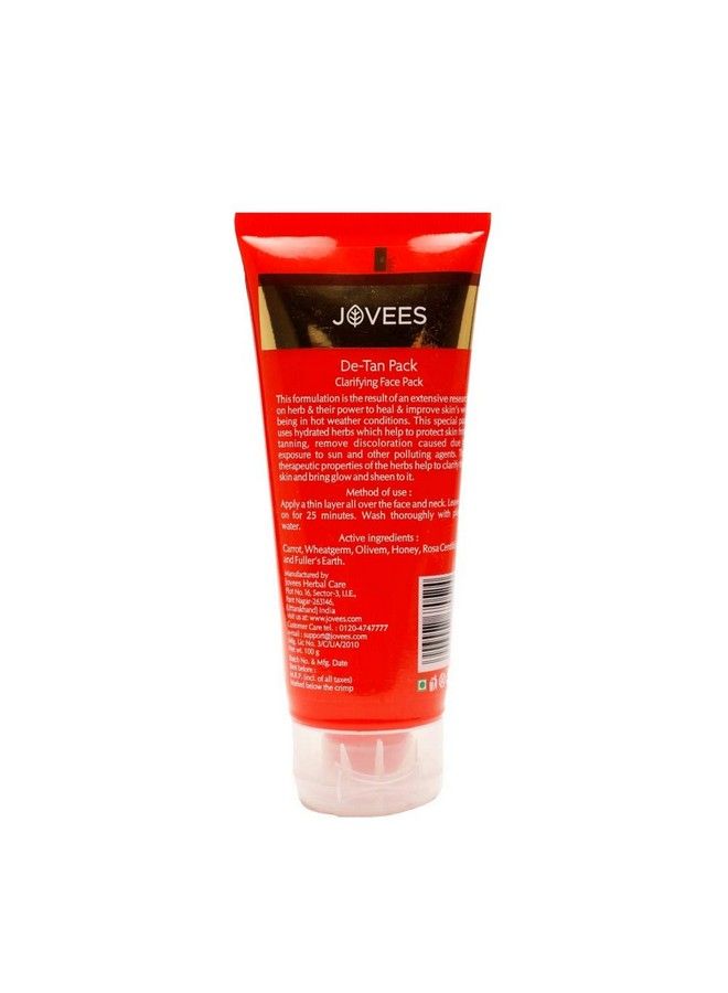 Jovees عبوة وجه لإزالة تان الأعشاب للنساء/الرجال؛ إزالة تان وتفتيح البشرة؛ مكونات طبيعية؛ 100 جرام (عبوة واحدة) - Image 3