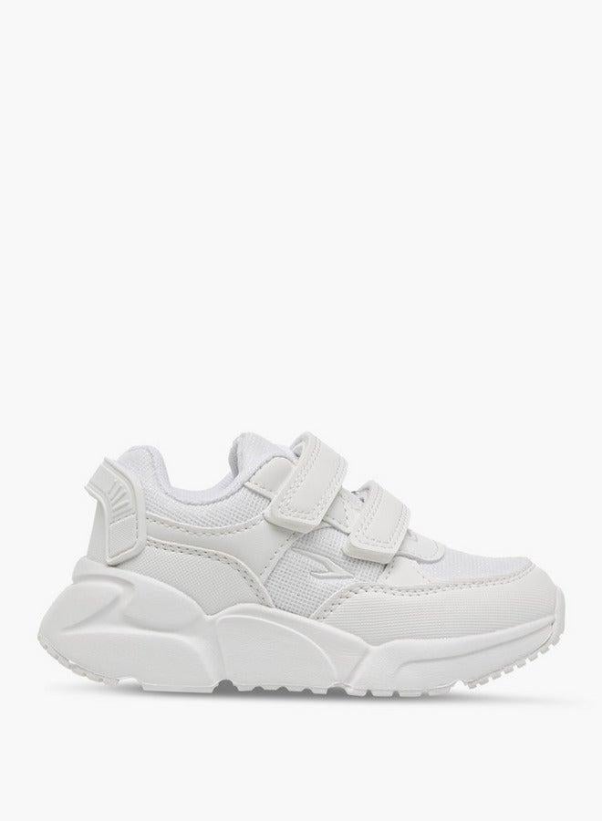 Dash Panelled School Shoes with Hook and Loop Closure - Image 2