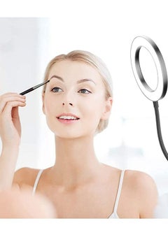 PADOM Padom Selfie Ring Light with Gooseneck Stand & Cell Phone Holder, 3 Light Mode Dimmable Led Phone Ring Light for Live Stream, Makeup, Camera, Video Recording  - Image 3