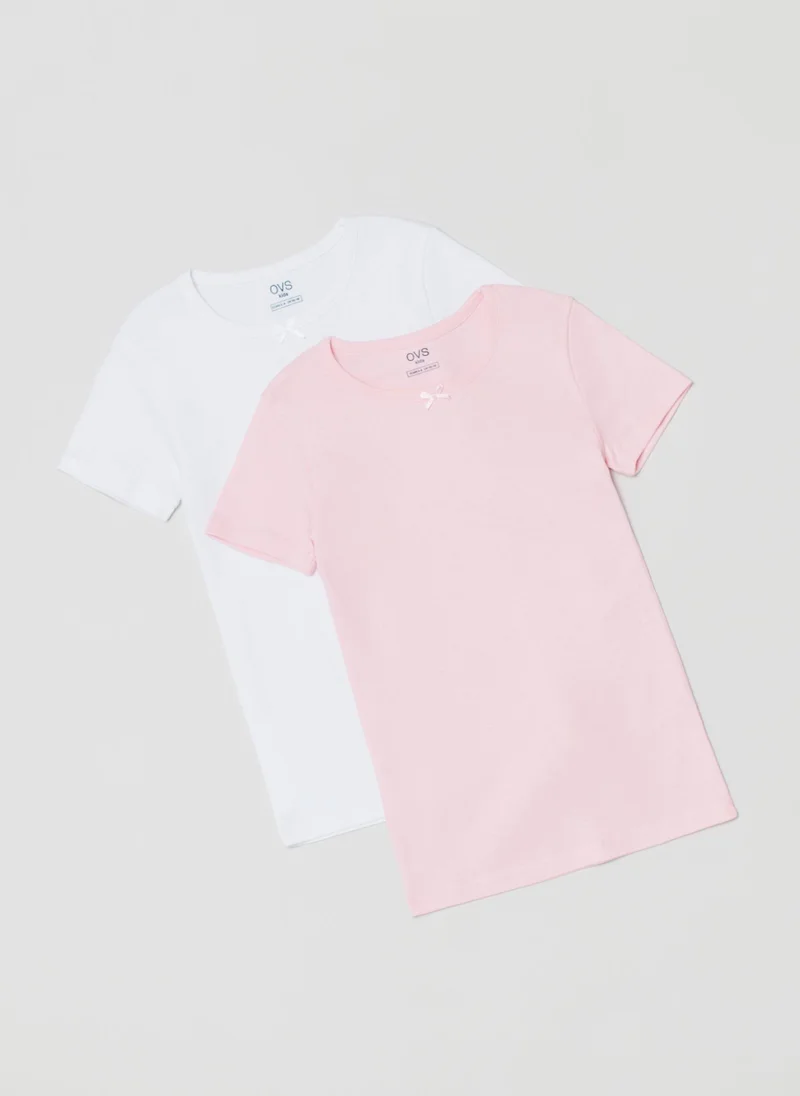 او في اس OVS Girls 2-Pack T-Shirts - Pink