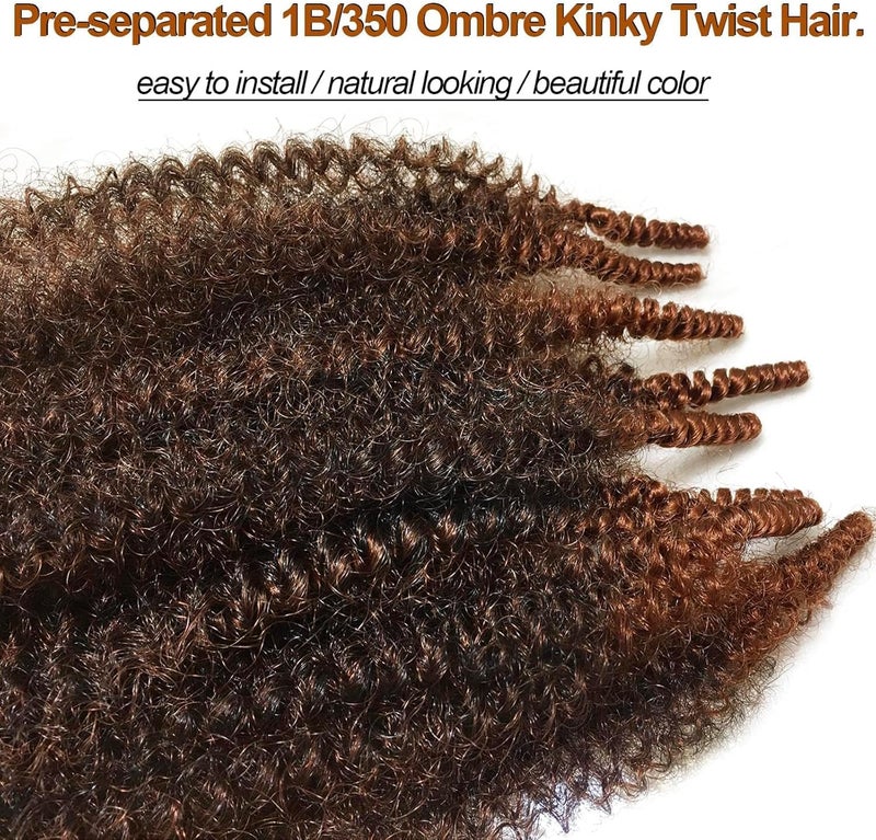 Chicmoi Marley Twist Braiding Hair Ombre 350 Springy Afro Twist Hair 16 Inch Twist Braiding Hair Extension for Passion Twist Hair T350 Spring Twist Crochet Hair for Black Women… - Image 4