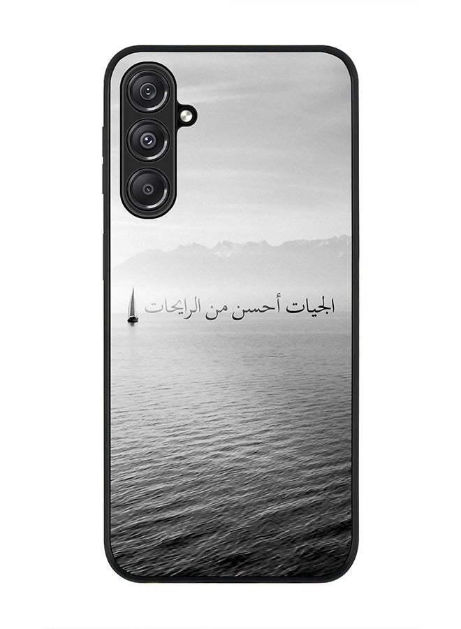 Stylizedd Rugged Black Edge case for Samsung Galaxy M34 5G, Custom Slim fit Flexible Anti Drop Thin Phone Case Cover - The Future Is Better - Image 1