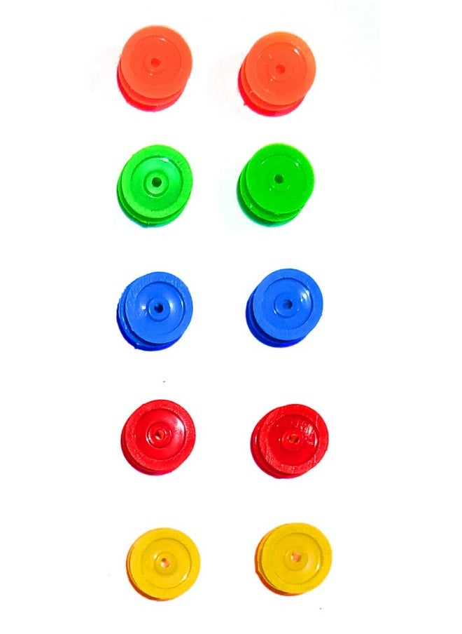 null - Scienceque Small Pulley for Toy Motor and Science Projects Experiments- Multi Color - Image 1