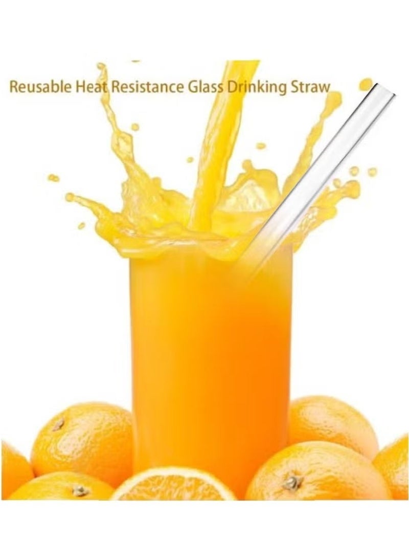 2Pcs Glass Drinking Straw Set Reusable, Transparent & Durable, Eco-friendly Design - Image 4