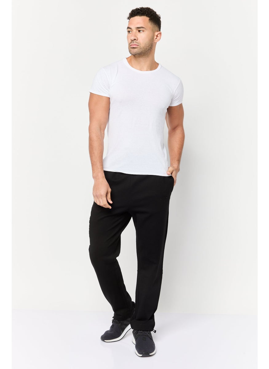 Selected Homme Men Cuffed Fit Solid Stretchable Jogger Pants, Black  - Image 2