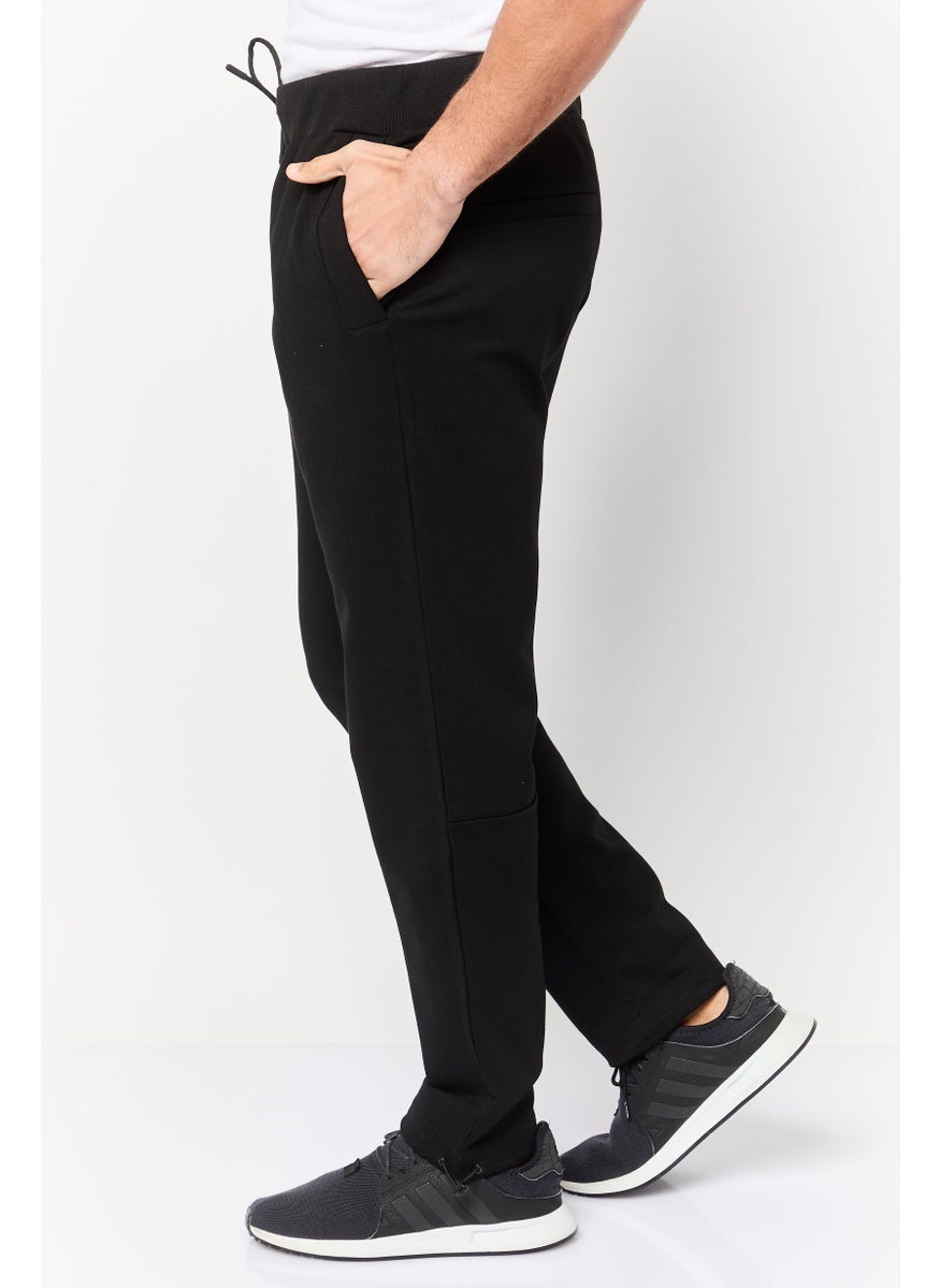 Selected Homme Men Cuffed Fit Solid Stretchable Jogger Pants, Black  - Image 4