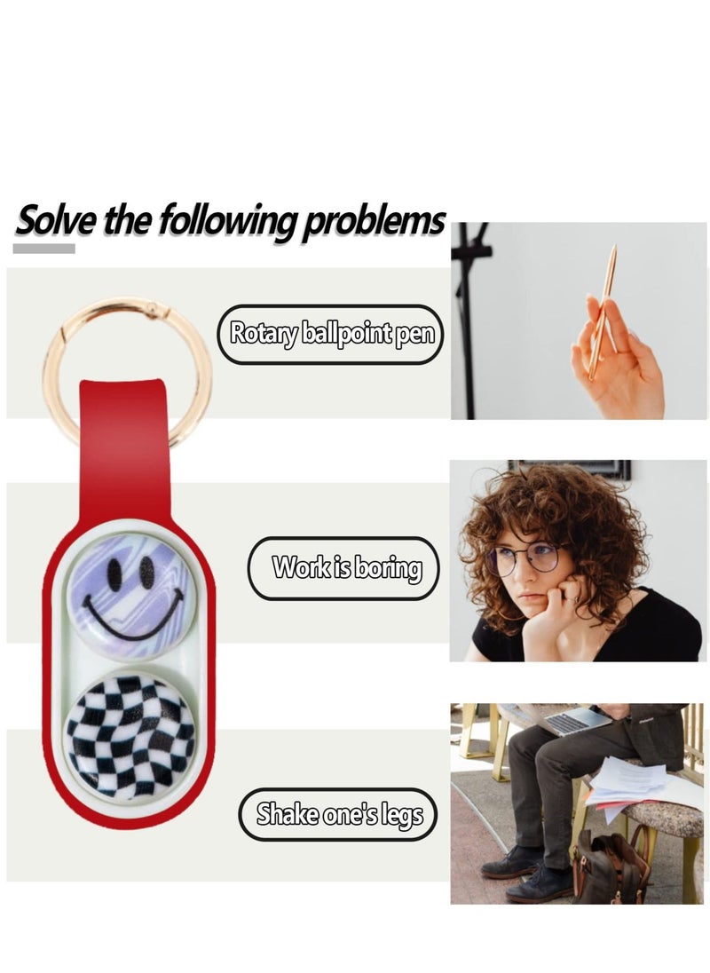 Y&D - Magnetic Pop up Buckle Fidget Toy Finger Elastic Magnet Decompression Anxiety Relief Portable Flip Click Keychain Clack for Kids Adults - Image 1