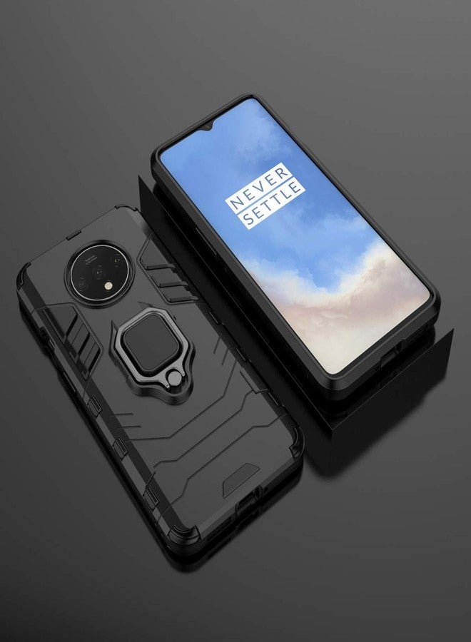 MaiJin LuluMain Compatible with OnePlus 7T Case, Magnetic Car Phone Holder Ring 360 Protective Case for OnePlus7T (Black) - Image 5