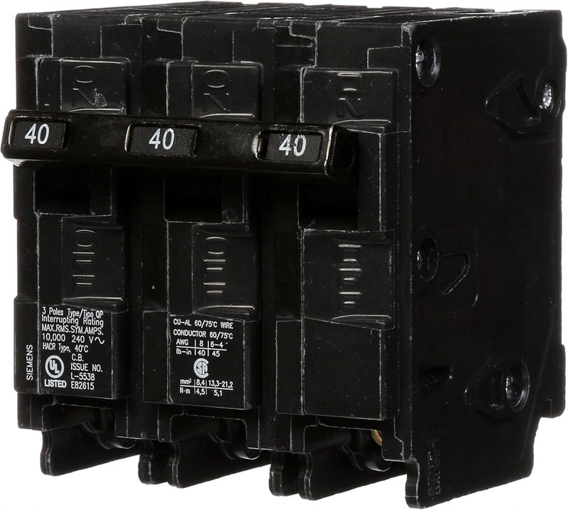 SIEMENS Siemens Q340 40Amp Three Pole Type QP Circuit Breaker  - Image 1