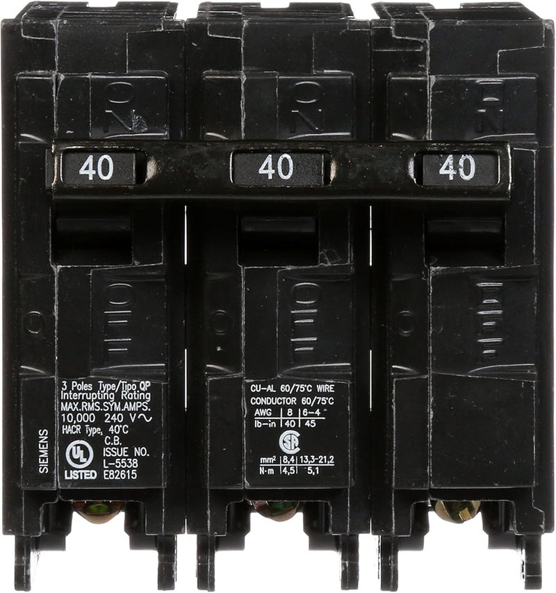 SIEMENS Siemens Q340 40Amp Three Pole Type QP Circuit Breaker  - Image 2