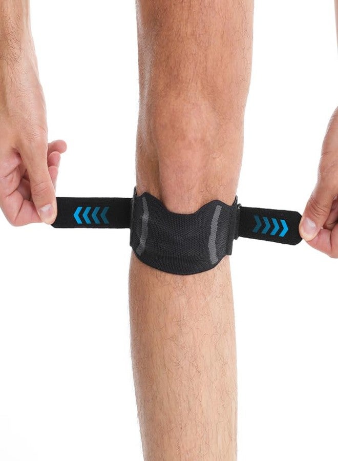 iStabo Patella Tendon Knee Strap for Women & Men, Knee Brace for Running, Hiking, Basketball, Tennis, Jumpers Knee & Squats, Patellar Band for Pain Relief, Arthritis, Tendonitis（1, Black - Image 2