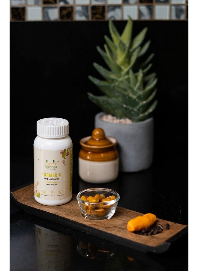 DAIVIK MORINGA GIFT OF NATURE Daivik Moringa Turmeric Veg Capsules - Anti-Inflammatory, Antioxidant Turmeric Curcumin Extract Supplement Tablets Promotes Joint Health, Skin Health and Support Immunity - 100 Capsules - Image 4