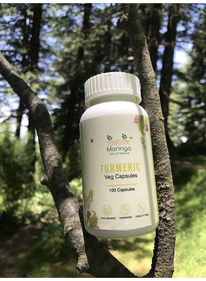 DAIVIK MORINGA GIFT OF NATURE Daivik Moringa Turmeric Veg Capsules - Anti-Inflammatory, Antioxidant Turmeric Curcumin Extract Supplement Tablets Promotes Joint Health, Skin Health and Support Immunity - 100 Capsules - Image 2