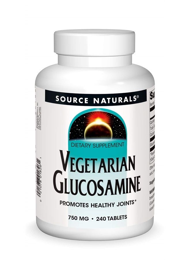Source Naturals Vegetarian Glucosamine, Promotes Healthy Joints 750 Mg Tablet - 240 Count 