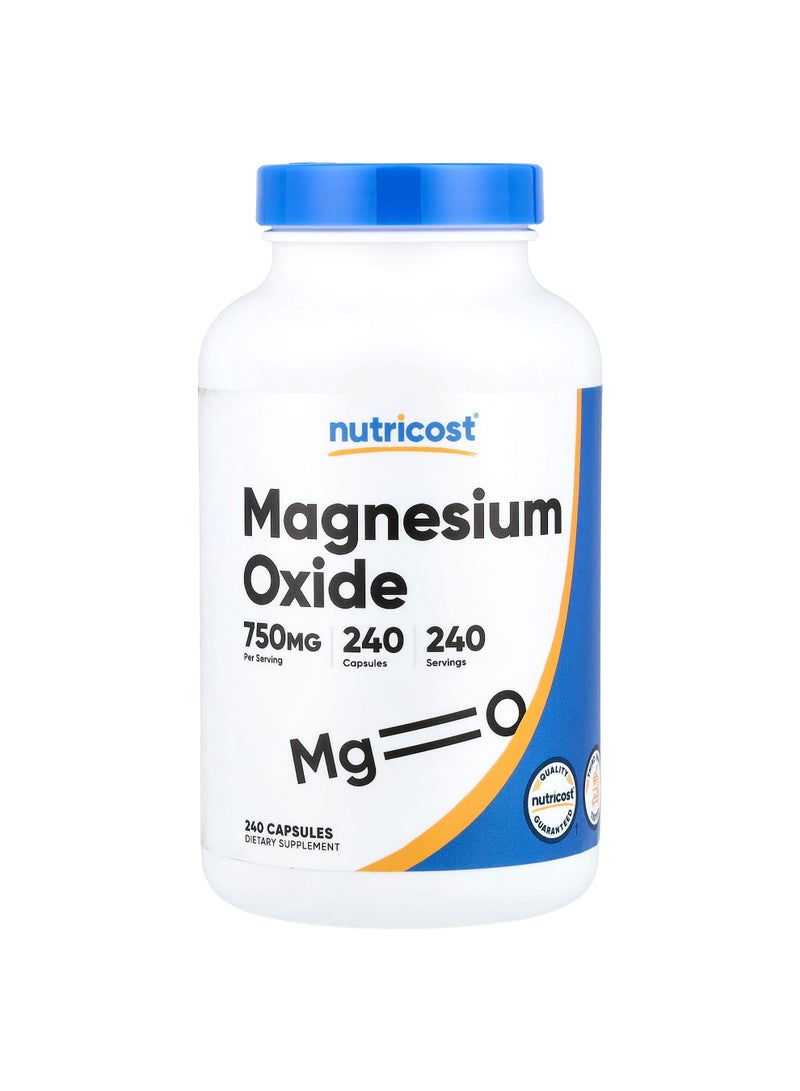 Magnesium Oxide , 750 mg , 240 Capsules