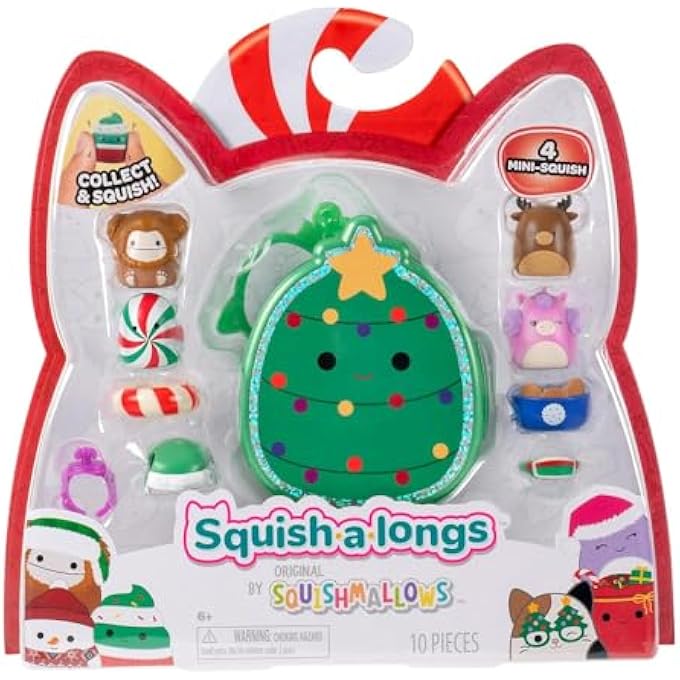 Squish-a-longs Clip-a-longs Holiday Pack Includes 4 Mini-Squish (Style 2) - Image 1