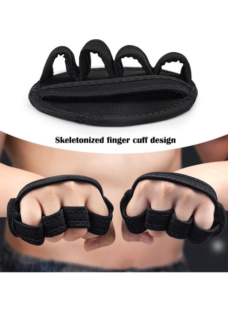 GIFT 1 Pair Breathable Black Calisthenics Gloves, Fitness Grip Pads, Gym Gloves Men and Women, Non-Slip Gloves Gym Grip Pads, for Calestenics, Chin-up and Weightlifting - Image 5