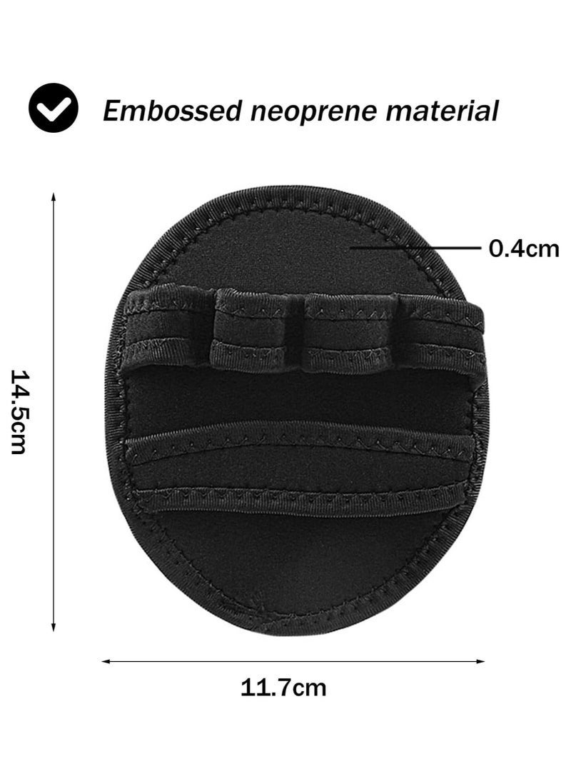 GIFT 1 Pair Breathable Black Calisthenics Gloves, Fitness Grip Pads, Gym Gloves Men and Women, Non-Slip Gloves Gym Grip Pads, for Calestenics, Chin-up and Weightlifting - Image 4