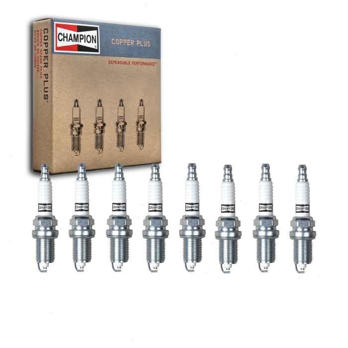 8 قطع شمعات احتراق Champion Copper Plus متوافقة مع جيب جراند شيروكي 47L V8 1999-2007