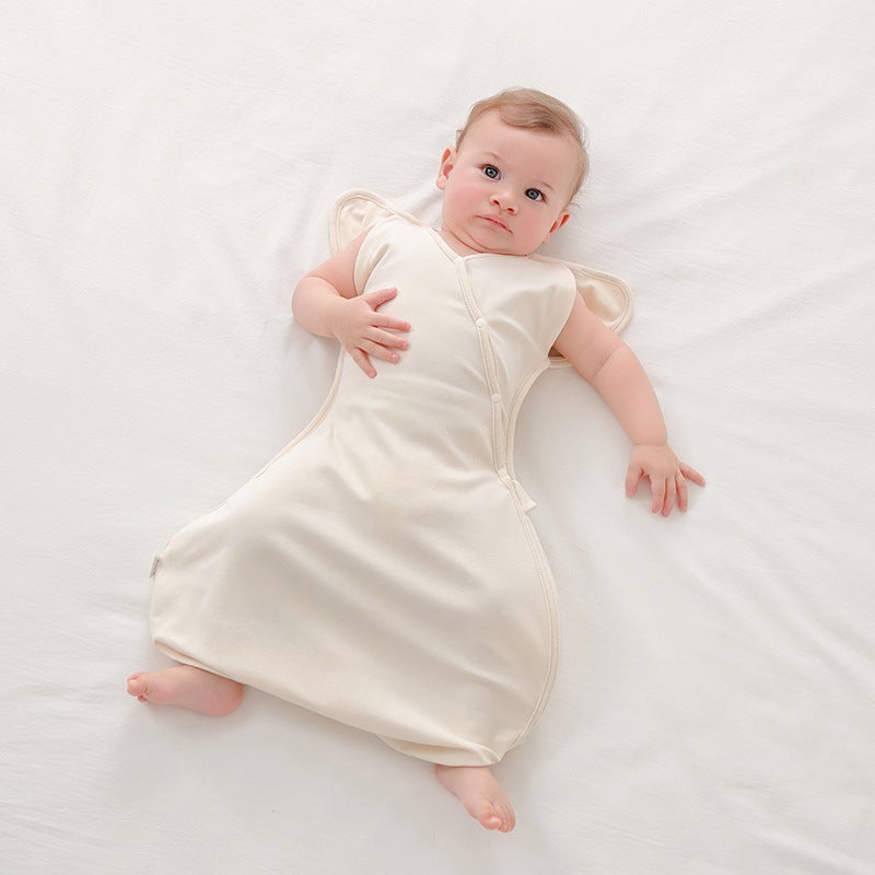 Newborn Baby Sleeping Bag Anti-startle Pure Cotton Surrender Swaddling Spring and Summer Newborn Baby Boys and Girls Anti-kick Quilt Dual-purpose - Image 5
