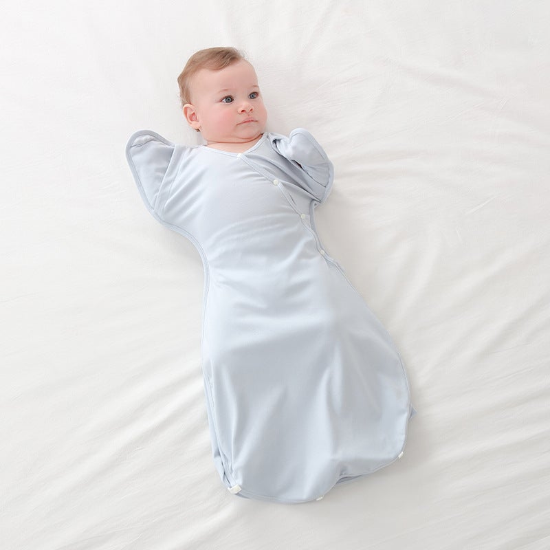 Newborn Baby Sleeping Bag Anti-startle Pure Cotton Surrender Swaddling Spring and Summer Newborn Baby Boys and Girls Anti-kick Quilt Dual-purpose - Image 4