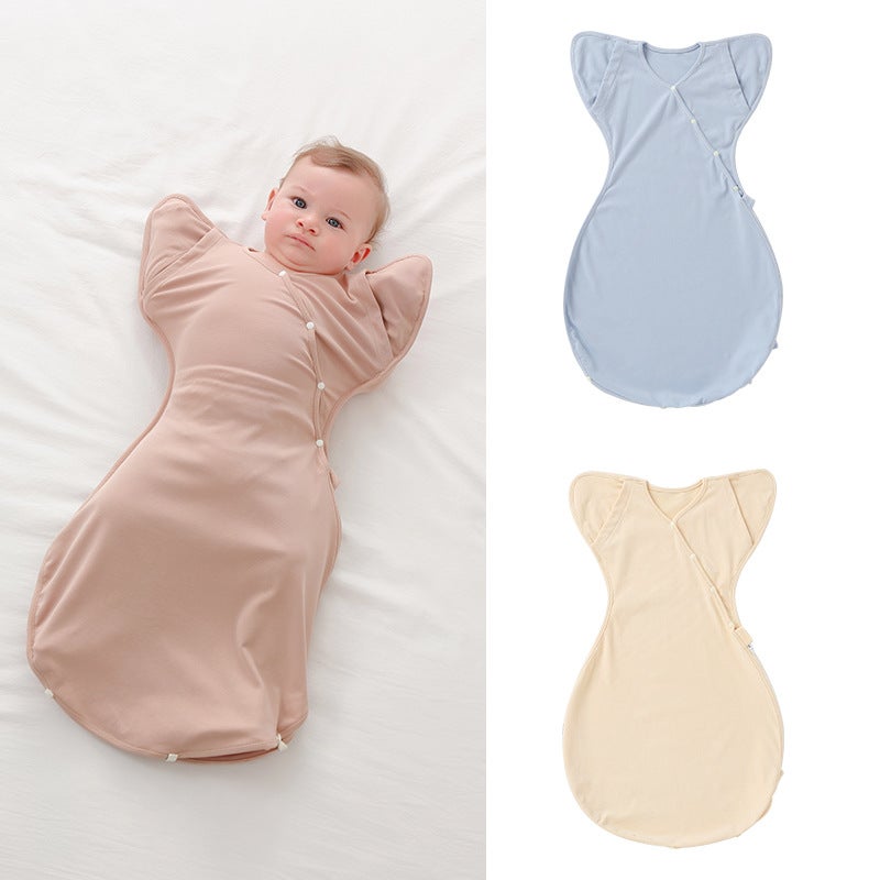 Newborn Baby Sleeping Bag Anti-startle Pure Cotton Surrender Swaddling Spring and Summer Newborn Baby Boys and Girls Anti-kick Quilt Dual-purpose - Image 2