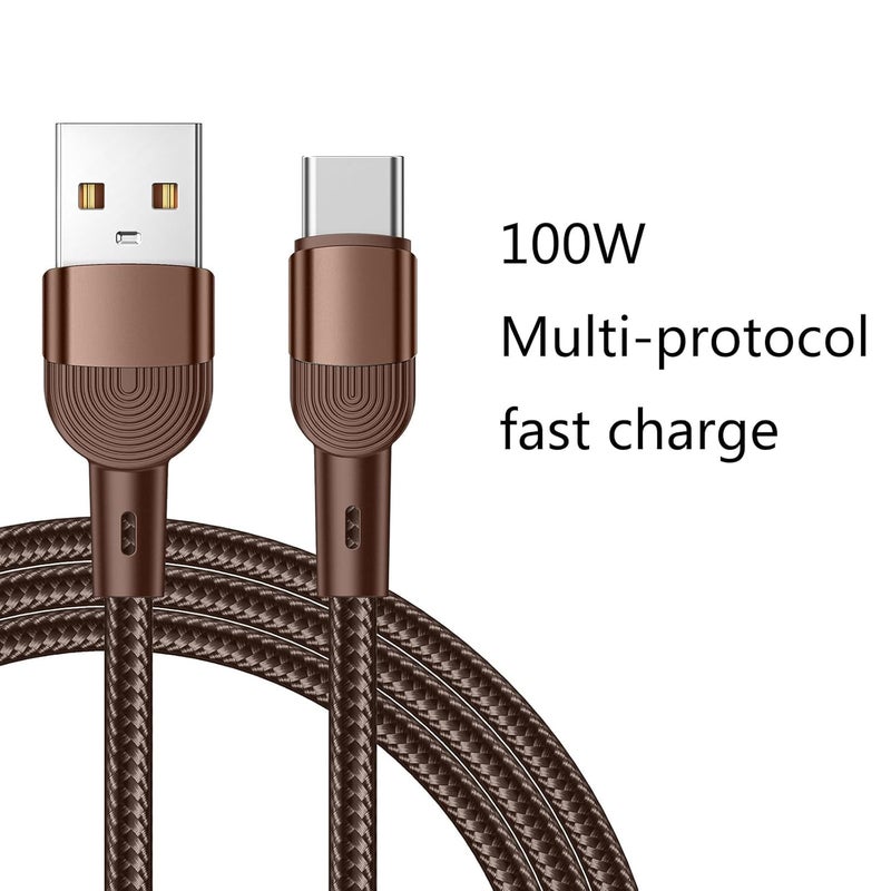 1M/2M 100W 480Mbps Fast Charge Data Sync Cable Type-C USB a to Type-C Cord Braided Data Cord Portable - Image 5