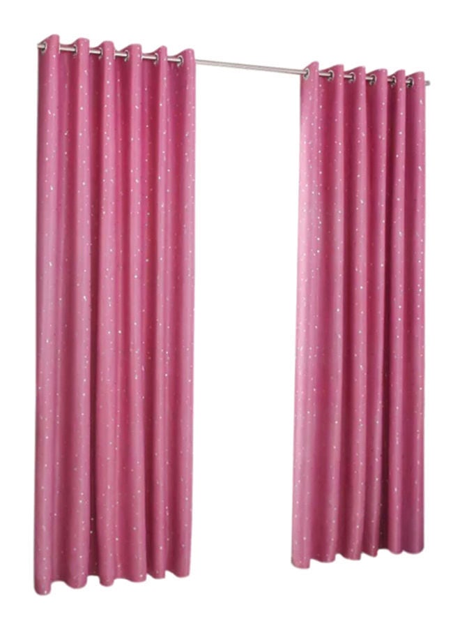 NIBEMINENT Printed Blackout Window Curtains Pink 98x40inch - Image 1